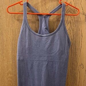 Lululemon Athletica Blue Ribbed Tank Top